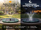 Gardeon Solar Fountain Pumps Bird Bath Floating Lotus Desig Water Feature 31cm FOUNT-POND-B-LED-LEAF