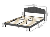 Levede Bed Frame Upholstered Platform Mattress Base Queen BF1081-Q-AU