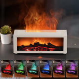 2-in-1 LED Humidifier with Fireplace Effect, 150ml Aromatherapy Diffuser, 3 Timer Settings, Remote V1188-MS-325-0194