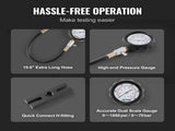 Diesel Engine Compression Tester, 18 pcs Cylinder Pressure Test Tool Kit, with 0-1000 psi Gauge and V952-QCQGYLCSYCY0OQGECV0