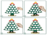 24 Days Advent Calendar Set Wooden Tabletop Christmas Tree with Christmas Tree Decorative Ornaments V1263-JX-1358