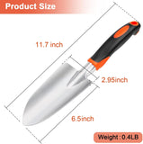 Garden Shovel Garden Hand Trowel, Heavy Duty Hand Shovel with Ergonomic Handle Garden Tools Set, 8 V1258-DP02-C-958