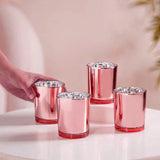 40 Pack Rose Gold Pink Votive Tealight Candle Holders Valentines Day Mercury Wedding Decor Glass V382-ROSEGOLD40