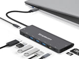 Simplecom CHT590 USB-C SuperSpeed 9-in-1 Multiport Docking Station HDMI 2.0 V28-SIMCHT590