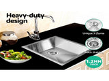 Cefito Kitchen Sink 45X39CM Stainless Steel Basin Single Bowl Silver SINK-3945-R0-SI