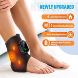 Black Cordless Ankle Heating Pad, Foot and Ankle Massager with Heat Foot Renew Triple V201-MAS3063BL8AU