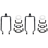2pcs 7Inch Lamp Shade Holder Adjustable Lamp Harp Kit E14,E26,E27 Light Base Adapter Black Horn V1192-AZ-W-28821