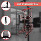 Power Tower Pull Up Weight Bench Dip Multi Station Chin Up Home Gym Equipment V63-831701