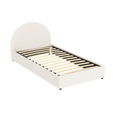 Artiss Bed Frame Gas Lift Strorage Beds Base Platform Boucle Fabric King Single ELLA BFRAME-G-ELLA-KS-BG-ABC