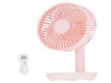 Oscillating Desk Fan Rechargeable Mute Practical Desktop USB Charging Fan for Home SchoolPink V1294-YM0901-3113210069312