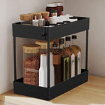 2 Tier Multi-Purpose Under Sink Organizer Shelf Storage Rack for Bathroom and Kitchen V178-84411