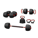 Everfit 40kg Adjustable Dumbbells Set Kettle Bell Weight Plates Barbells Gym FIT-K-DB-SET-40KG-AB