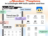 3 Rolls Bluetooth Thermal Label Printer, Portable Wireless Sticker Maker with Smart APP 40 Fonts for V1237-ZY-924-096