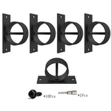 5 Packs Black Rope Support Holder with Cross Screw Securing Rope Drop Ring Brackets Stainless Steel V1192-AZ-W-6674