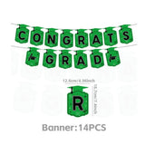 2026 Graduation Decoration Set, Congrats Grad Banner Backdrop With Balloons Streamers, Party V1369-AZ3-W-15193