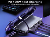CHOETECH HUB-M77-GY PD100W 5-in-1 USB-C PDHDMIUSB 3.0A/FUSB2.0 Steam Deck Docking Station V28-ELECHOHUBM77GY