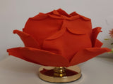 Red Elegant Lotus Flower Table Lamp - Decorative Bedside Night Light for Bedroom Ambiance V888-ELOSUNG27278