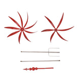 Garden Wind Spinner Iron Waterproof Dancing Wind Sculpture Red Outdoor Decoration for Patio V1294-YM0901-3111230161611