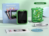 Kids Smart Phone Toy with Dual Camera and IPS Touch Screen Green Dinosaur Silicone Case Educational V888-ELOSUNG41285