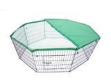 Pet Playpen Foldable Dog Cage 8 Panel 24in with Cover V274-PET-PP24-PPCV24-GN
