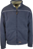 Mens Full Zip Sherpa Polar Fleece Jumper Lined Warm Winter Jacket Pullover - XL V563-CJ35-NVY-XL