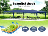 Instahut Gazebo 3x9m Wedding Party Marquee Tent Outdoor Event Camping Shade Blue GAZEBO-WED-T-FG-3X9-BL