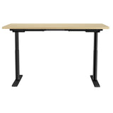 Artiss Standing Desk Motorised Electric Dual Motor White Oak 140CM HASD-B-M10-BKDF-NTDB-140
