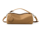 Caramel color Women Genuine First Layer Cowhide Boston Fashionable Handheld Crossbody Shoulder V888-ELOSUNG43332