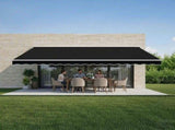 Motorised Outdoor Folding Arm Awning Retractable Sunshade Canopy Black 5.0m x 2.5m V63-842901