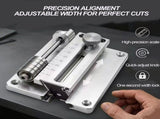 Leather Strap Cutter, Stainless Steel Leather Strip Cutting Machine with 0-8cm Scale and V1107-CS-YNKZ15