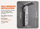 Shower Panel System, 4 Shower Modes Shower Panel Tower, Rainfall, Waterfall, 5 Full Body Massage V952-FTYS4CS2MSDPNYC1QV0