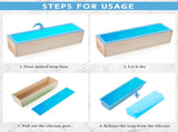 3 Pcs 42oz Soap Loaf Mold Flexible Rectangular Silicone Soap Molds Wood Box Tray Making Supplies for V1259-DP01-F-118