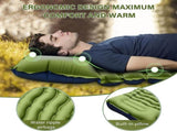 Grey 190cm Ultra-Light Foot Pump Inflatable Camping Sleeping Pad V888-ELOSUNG28865