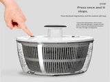 Manual Salad Spinner and Dehydrator, Large Vegetable Dryer V1263-JX-5389