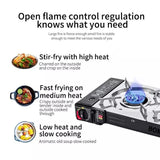 2 Burner Butane Countertop, Portable Adjustable Burners with Carry Case, Portable Camping V255-YC-TWIN-STOVE