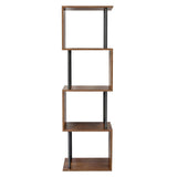 Levede Bookshelf 5 Tier Display Shelf Bookcase Storage Rack S-Shaped Anti-Tip CH1172-WA-5-AU