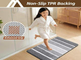 Bathroom Rugs,Ultra Soft Absorbent Bath Mat,Beige Non-Slip TPR Backing Stays in Place, Machine V1107-113-06789-GRE4