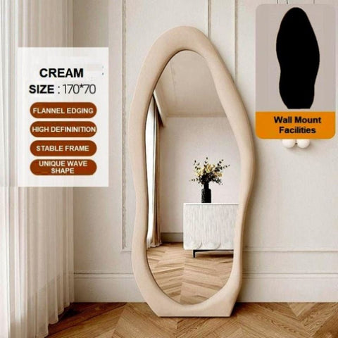 1.7m Standing Maiden Mirror Full Length Aesthetic Full Size Floor Mirror Bedroom Creative Modern V255-FBMI-CL-CR_170