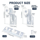 10Pcs Sliding Closet Door Roller Kit Quiet and Smooth Sturdy and Enduring Closet for 3/4inch to V1366-AZ2-W-15053