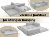 Artiss Convertible Folding Sofa Bed Grey SBED-E-FLD03-2S-GY-AB