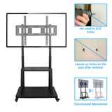32" -100" Heavy Duty Floor TV Stand TV Cart Trolley Height Adjustable Mount Bracket V767-U-990A