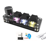 Mechanical Keyboard RGB Mini Gaming Custom Programming Red Switch 3 Keys 1 Knob 2.4G Wireless V1369-AZ3-W-08358