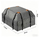 425L Grey Large Capacity Oxford Rooftop Cargo Carrier Cover -Waterproof Dust-Proof UV Protection V888-ELOSUNG55540