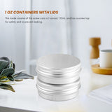 48 Pcs 1 Oz Tins Silver Aluminum Tins Cans Screw Top Round Aluminum Tins Cans with Screw Screw V1192-AZ-W-23764