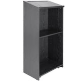 Podium Stand, 47 in Hostess Stand with 4 Rolling Wheels, Wood Podium with Storage Shelves, and Slant V952-CTSJTHSYMDF47ZN65V0