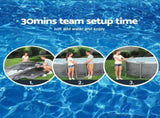 Bestway Swimming Pool 427x250x100cm Steel Frame Above Ground Pools Filter Pump Ladder 7250L BW-POOL-427-56622