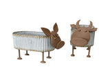 Set 2 Nested Cow Planters 45cm, 40cm V637-13256COW