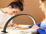 LED Nail Desk Lamp for Manicure Eyelash Extensions, 25W Adjustable Brightness Metal Foldable Task V1369-AZ3-W-21562