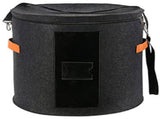 Hat box - storage boxes - Hat storage box - round - dark gray - 50 x 43 cm - felt - foldable - with V1188-NK-BOL-495