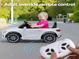 Kids Electric Ride On Car Licensed Outdoor Toys Cars Music Remote White RCAR-CLS350-LS-WH